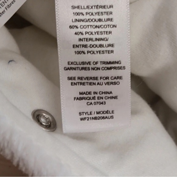 [3-6m]First Wish Polar Bear Navy White Snowsuit Snap Hooded Footed Mittens EUC - Picture 8 of 8